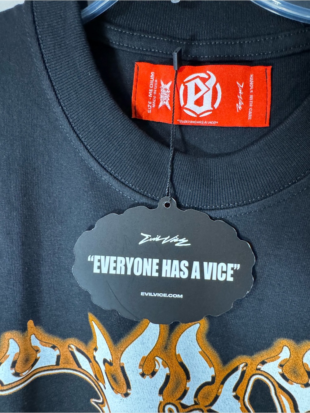 Men’s Black Graphic Tee - 'Everyone Has A Vice'